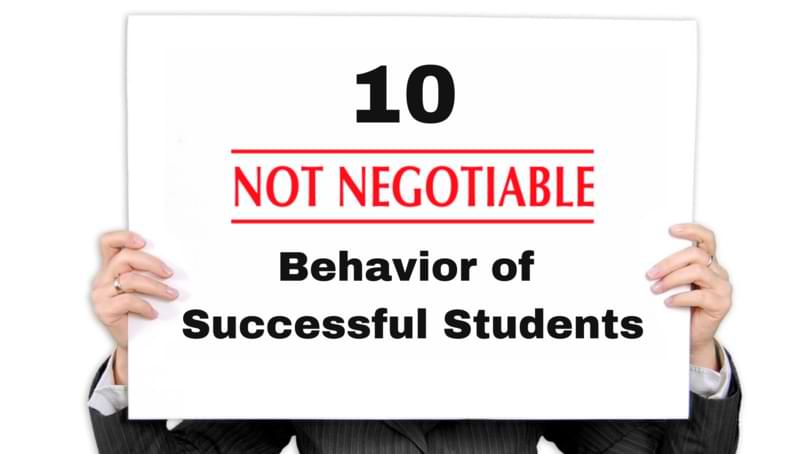 Non-Negotiable Behavior of Successful Students