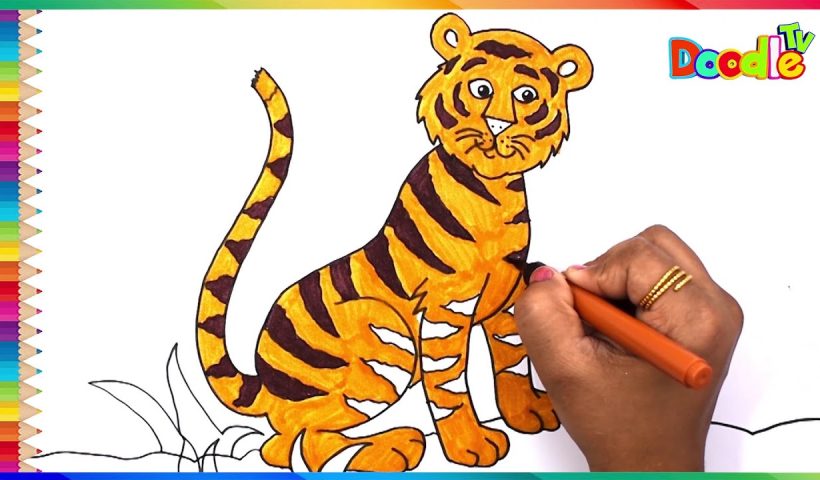 How To Draw Tiger Drawing For Kids