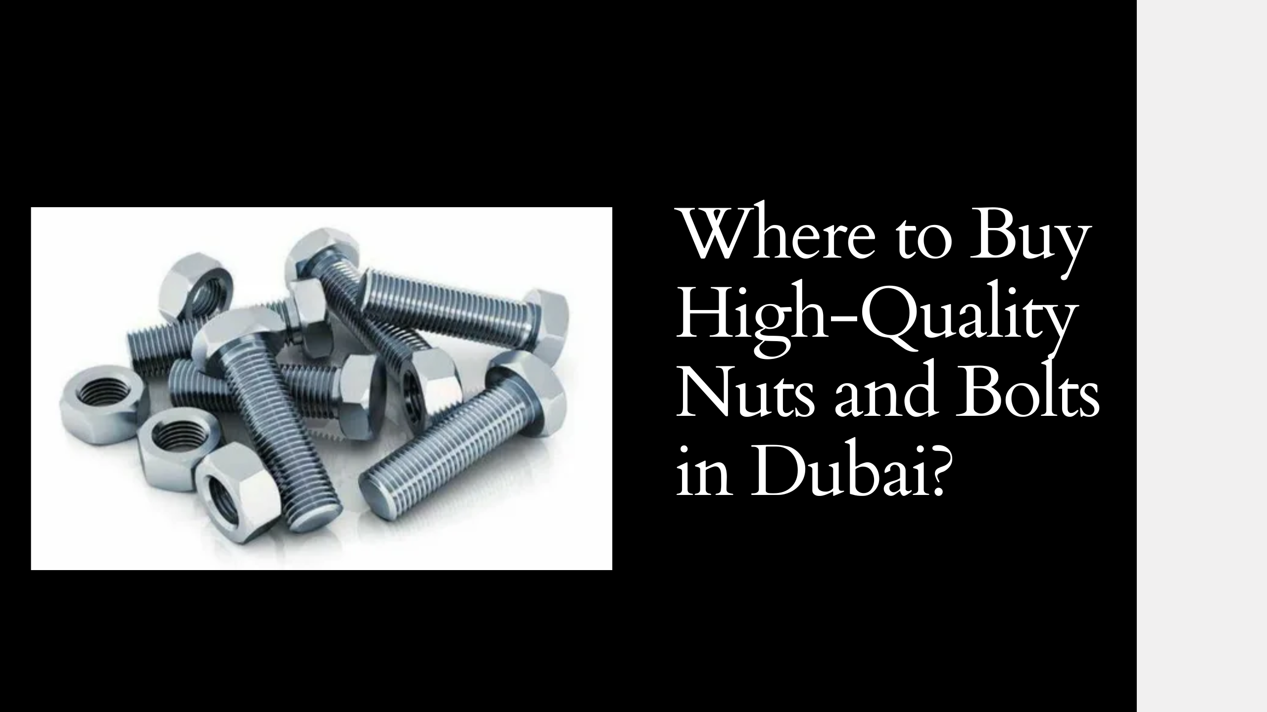 Nuts and Bolts Dubai