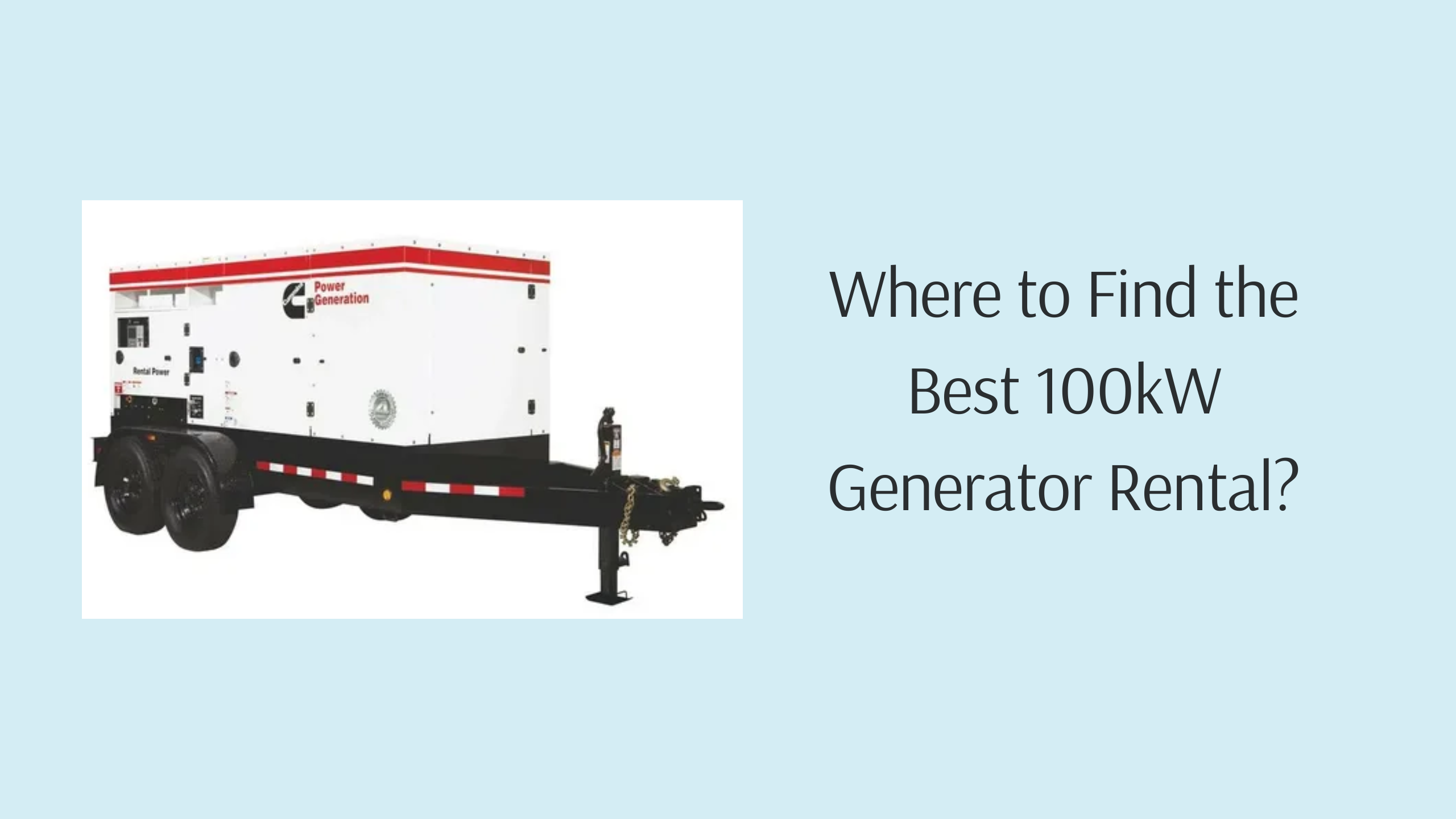 100kw generator rental