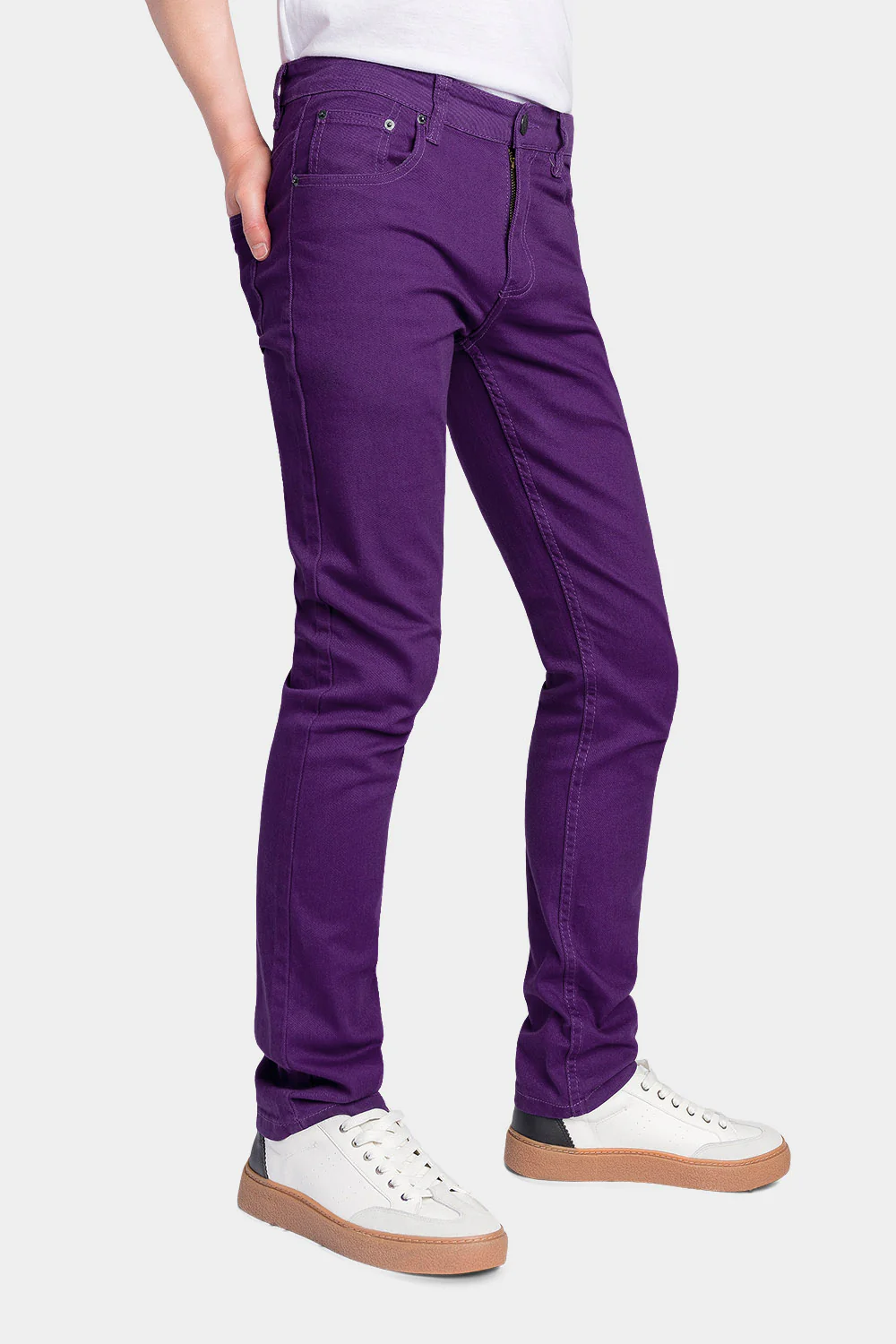 purple jeans