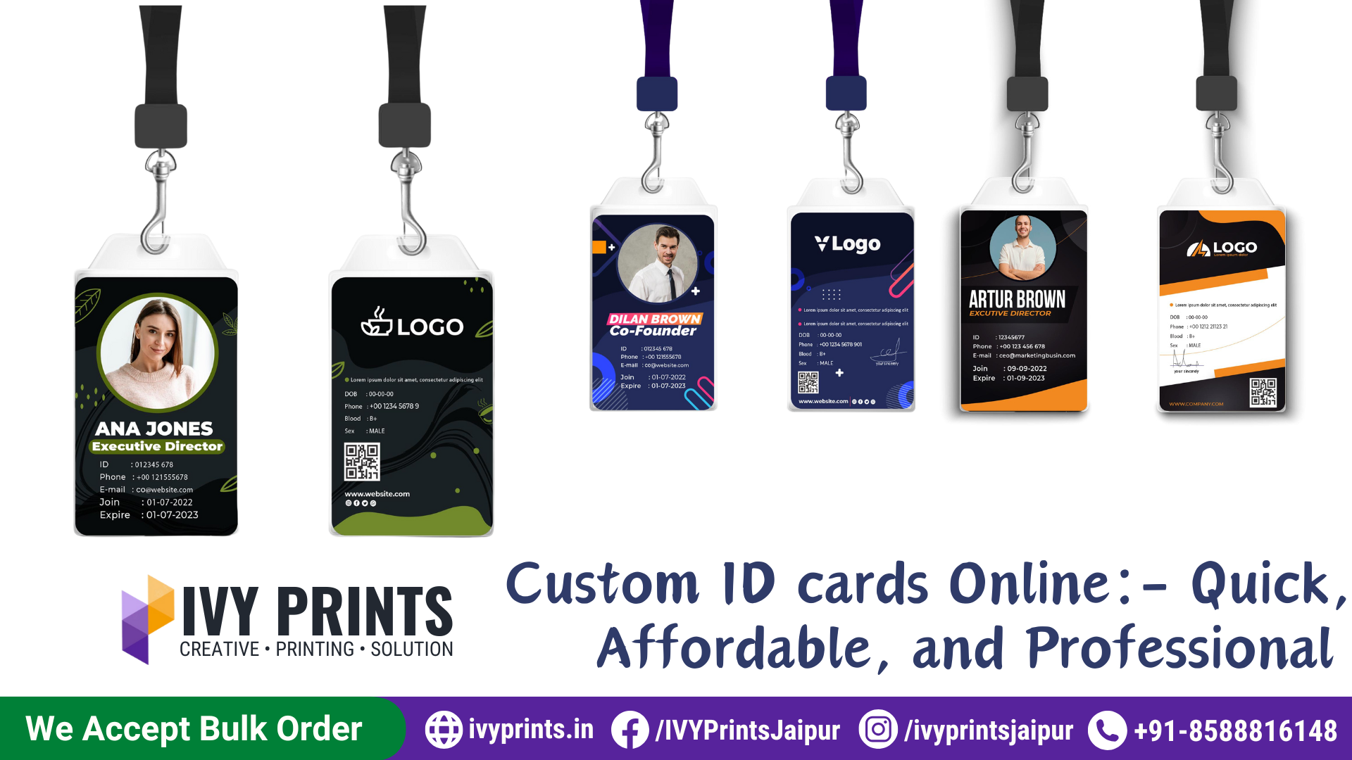 Employee ID Card Printing service at ivyprints