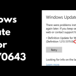 Windows Update Error 0x80070643