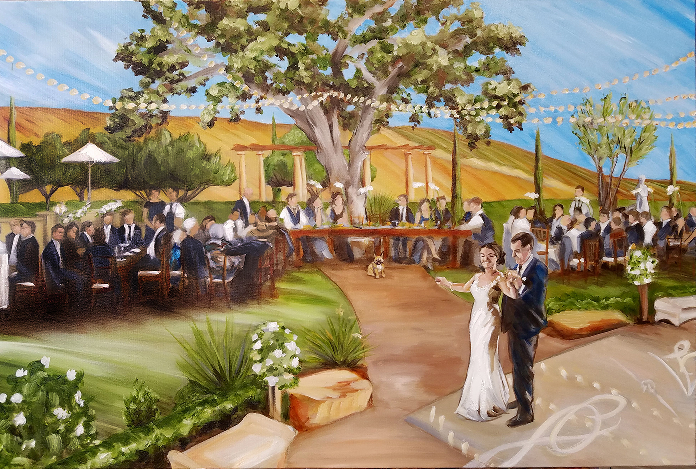 live wedding painter