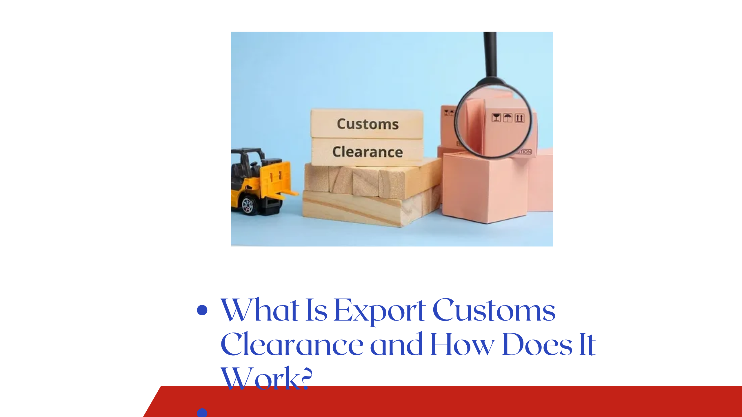 export customs clearance